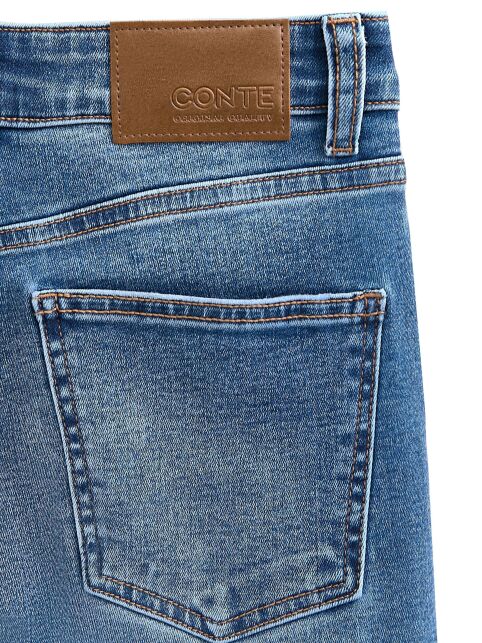 Джинсы skinny с эффектом потёртостей и необработанным краем CON-721 - купить в интернет-магазине Conte