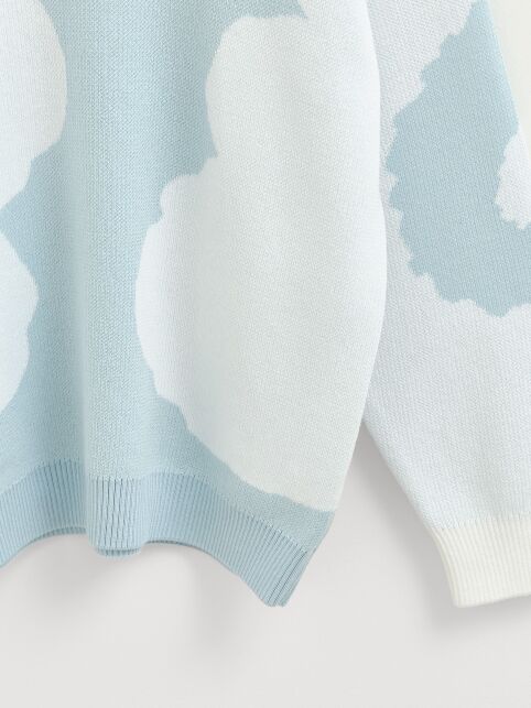 Джемпер объёмного силуэта с цветочным рисунком LDK 24122 - купить в интернет-магазине Conte