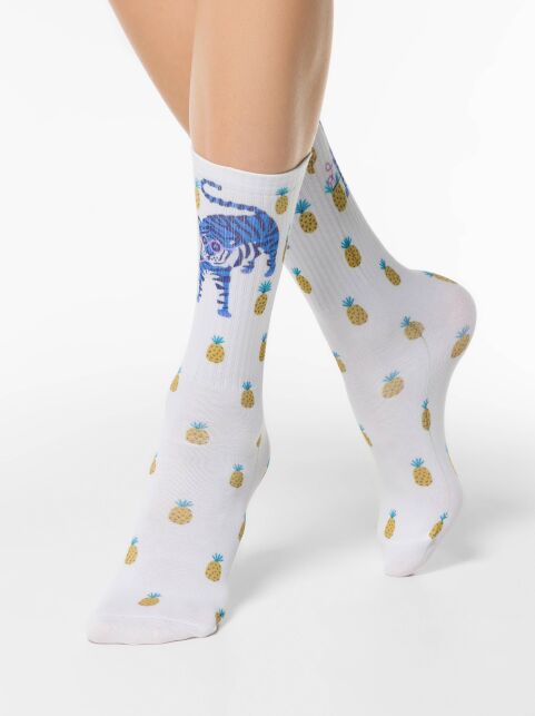 Удлиненные носки с хлопком «Сocktail» - купить в интернет-магазине Conte