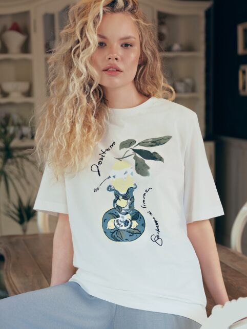 Футболка из хлопка с рисунком «Dessert» LD 3036 - купить в интернет-магазине Conte