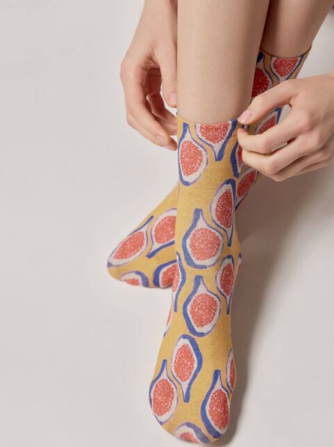 Носки из хлопка и льна «Figs» - купить в интернет-магазине Conte