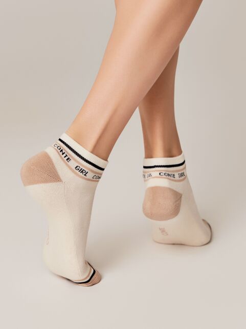 Короткие носки из хлопка с махровой стопой "Conte girl" - купить в интернет-магазине Conte