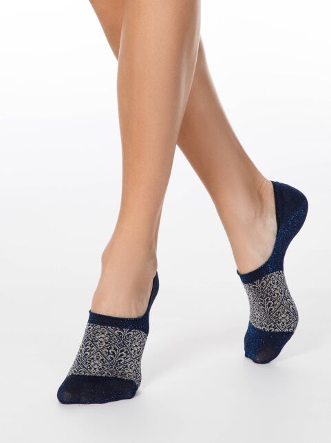 Подследники CLASSIC темно-синие из вискозы с люрексом - купить в интернет-магазине Conte