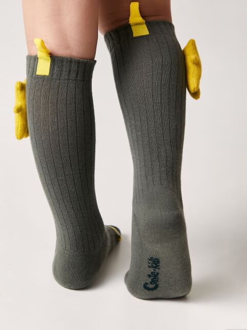 Удлиненные носки в рубчик с декоративной игрушкой «Вear» - купить в интернет-магазине Conte