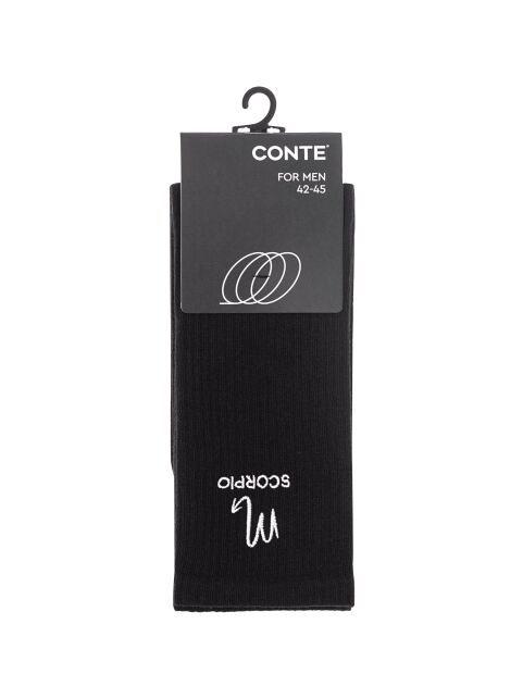 Удлинённые хлопковые носки с вышивкой «Скорпион» - купить в интернет-магазине Conte