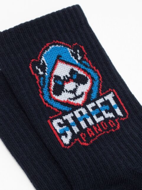 Удлиненные носки из хлопка в рубчик с рисунком "Панда" Удлиненные носки из хлопка в рубчик с рисунком "Панда" - купить в интернет-магазине Conte