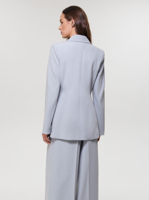 Жакет из костюмной ткани с ассиметричной застёжкой LJ 3394 - купить в интернет-магазине Conte