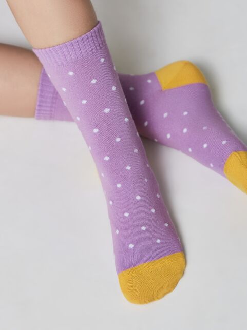 Носки из хлопка с декоративным 3D-пикотом “Oops” - купить в интернет-магазине Conte