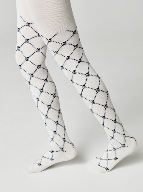 Колготки из хлопка с геометрическим рисунком «Love» - купить в интернет-магазине Conte