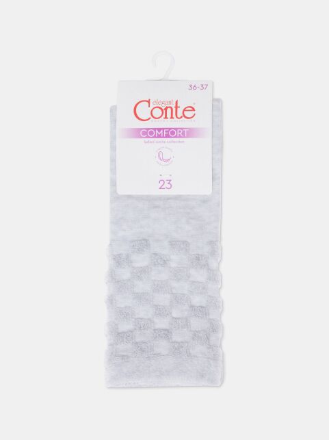 Махровые носки из хлопка с объемными рисунками «квадраты» COMFORT - купить в интернет-магазине Conte