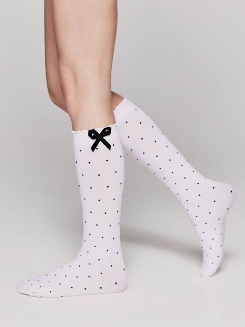 Гольфы в точку с декоративным бантом EVIE - купить в интернет-магазине Conte