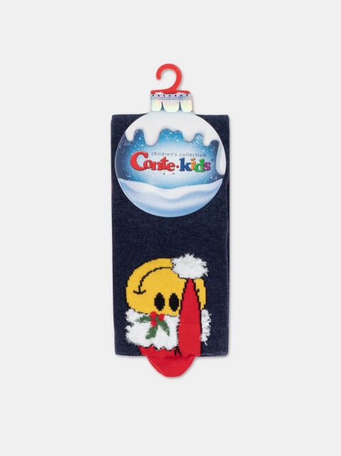 Новогодние носки с пикотом «Смаил» из объёмной пушистой нити - купить в интернет-магазине Conte