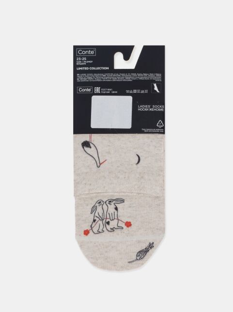Носки из смесовой пряжи с хлопком и льном «Каханне», модель 641 - купить в интернет-магазине Conte