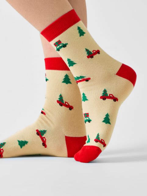 Носки с рисунком «Новогодний маршрут» зимняя коллекция - купить в интернет-магазине Conte