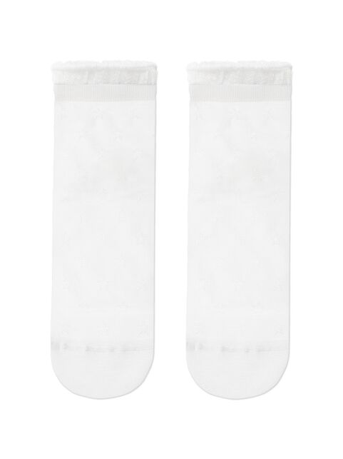 Носки CLASSIC из вискозы с глянцевым рисунком и декоративной прозрачной сеткой - купить в интернет-магазине Conte