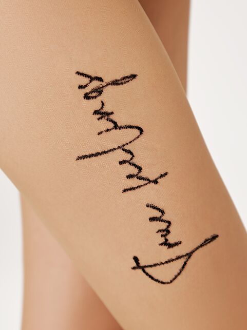 Колготки с имитацией тату-рисунка TRUE LOVE - купить в интернет-магазине Conte