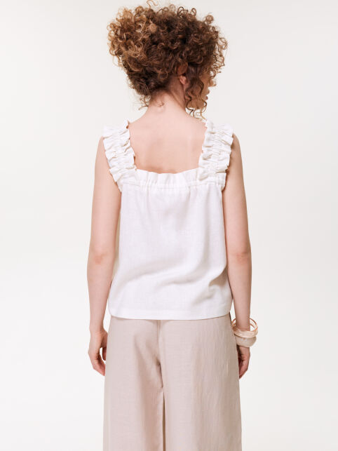 Льняной топ с рюшами LBL 3484 - купить в интернет-магазине Conte