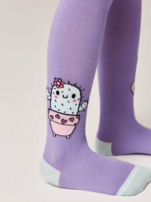 Хлопковые колготки с рисунком «Flowers» - купить в интернет-магазине Conte