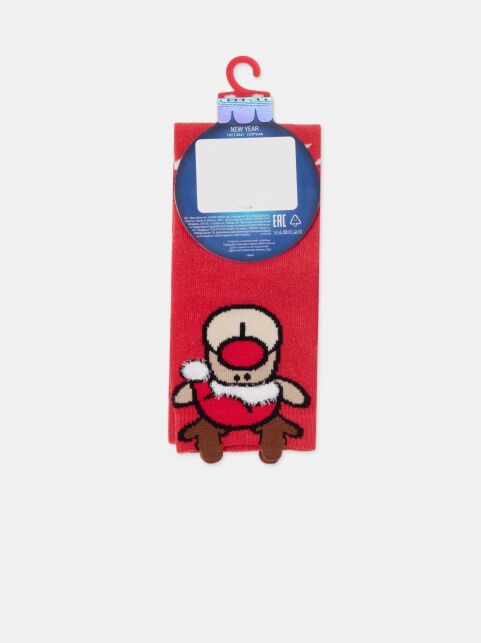 Новогодние носки с пикотом «Рудольф» - купить в интернет-магазине Conte