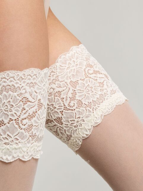 Свадебные чулки с широкой ажурной резинкой GLORY - купить в интернет-магазине Conte