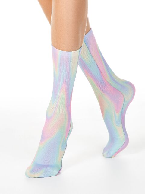 Удлиненные носки FANTASY с голографическим эффектом из лимитированной коллекции - купить в интернет-магазине Conte