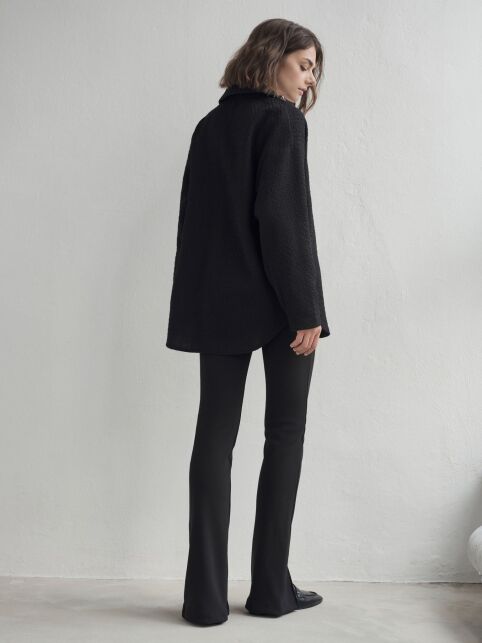 Рубашка черная из фактурного твида LRU 3268 - купить в интернет-магазине Conte