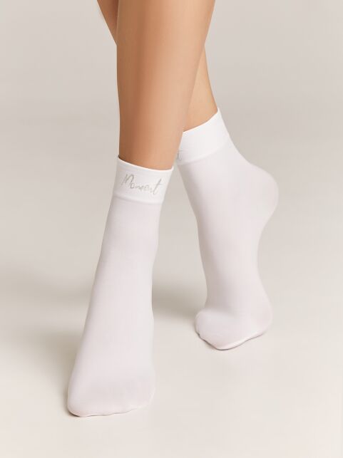 Матовые носки с сияющей термоаппликацией Moment - купить в интернет-магазине Conte