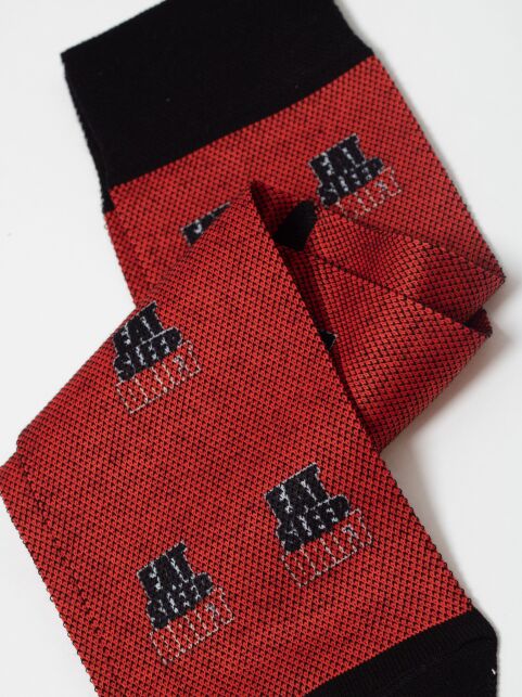 Носки красные с хлопком из лимитированной коллекции RACINGBYxDIWARI - купить в интернет-магазине Conte
