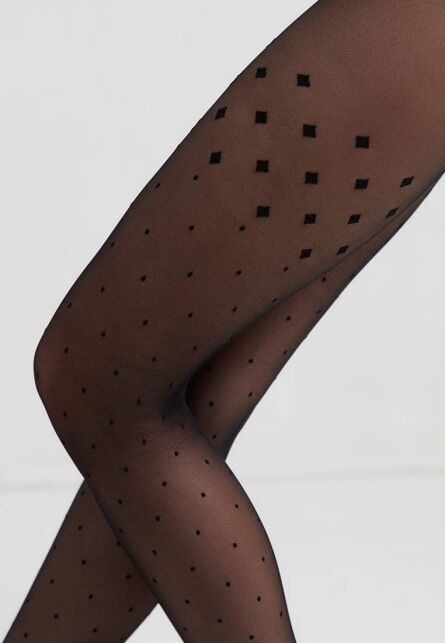 Колготки в точку с имитацией чулок Evening - купить в интернет-магазине Conte