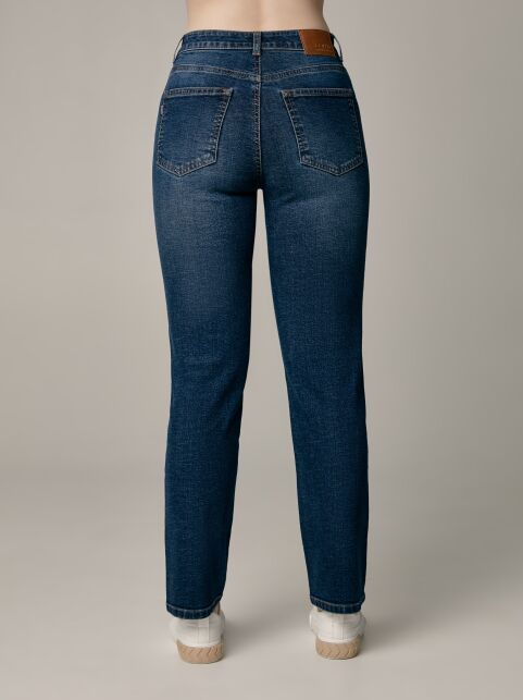 Классические джинсы size plus с высокой посадкой CON-604 - купить в интернет-магазине Conte