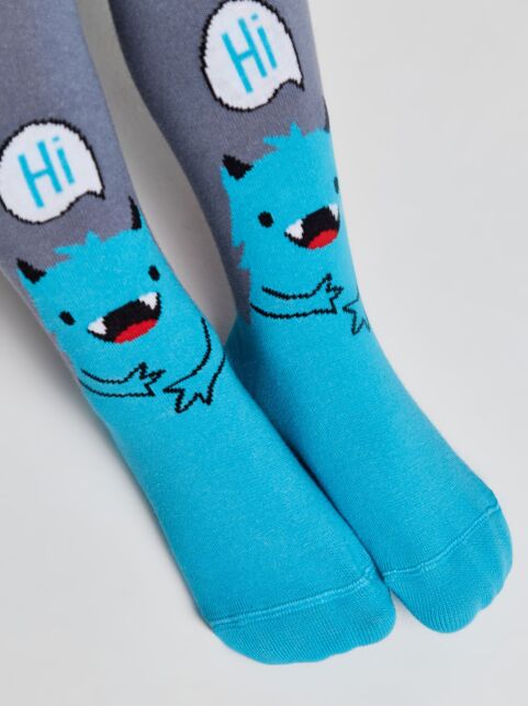 Колготки из хлопка с рисунком монстриков «Hi» - купить в интернет-магазине Conte