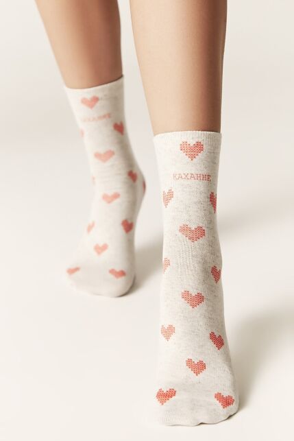 Носки из смесовой пряжи с хлопком и льном «Каханне», модель 675 - купить в интернет-магазине Conte
