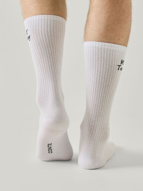 Удлиненные мужские носки в рубчик с вышивкой «Not today» - купить в интернет-магазине Conte