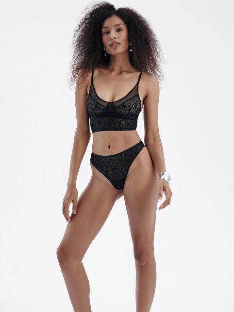 Бюстье из анималистичного кружева и сетки SAVAGE LBE 2534 - купить в интернет-магазине Conte