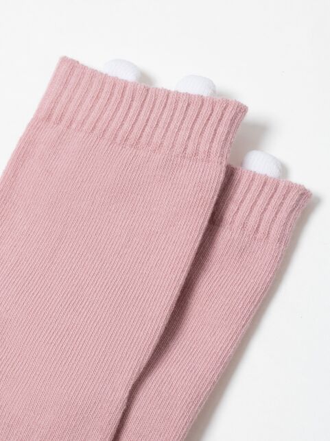 Пепельно-розовые носки из хлопка с декоративным 3D-пикотом “Rabbit” - купить в интернет-магазине Conte