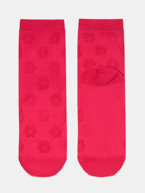 Махровые носки из хлопка с объемным рисунком «цветочки» COMFORT, модель 548 - купить в интернет-магазине Conte