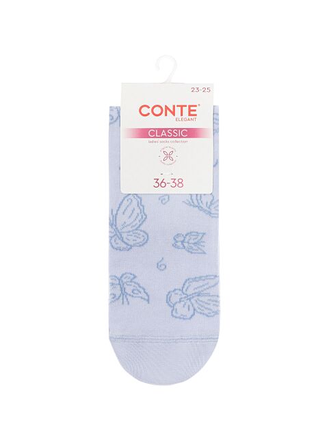 Классические хлопковые носки с рисунком «бабочки» - купить в интернет-магазине Conte