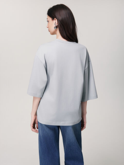 Футболка из хлопка с завязками-лентами сбоку на талии LD 3444 - купить в интернет-магазине Conte