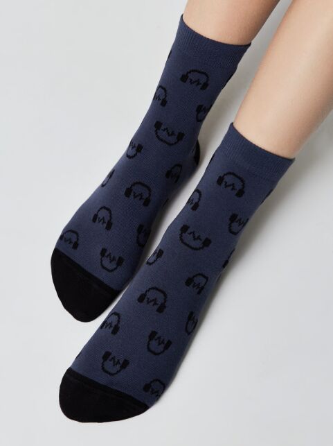 Хлопковые носки с рисунком “Music” - купить в интернет-магазине Conte