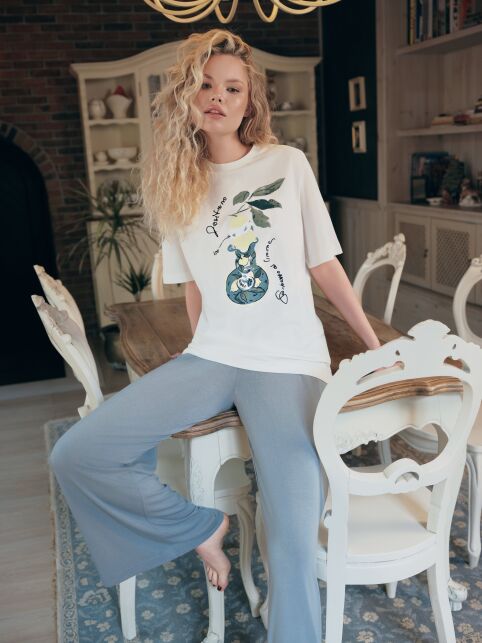 Футболка из хлопка с рисунком «Dessert» LD 3036 - купить в интернет-магазине Conte