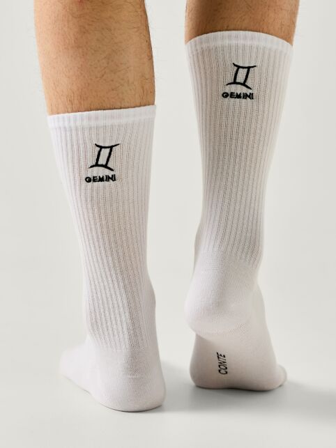 Удлинённые хлопковые носки с вышивкой «Близнецы» - купить в интернет-магазине Conte