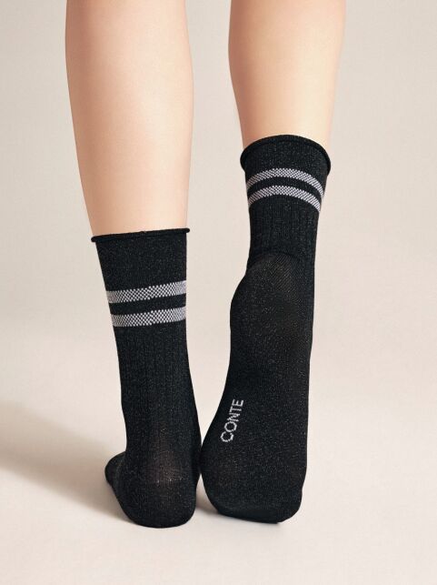 Удлиненные носки FANTASY с люрексом, модель 596 Удлиненные носки FANTASY с люрексом, модель 596 - купить в интернет-магазине Conte