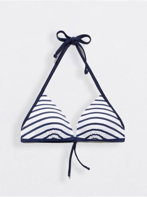 Лиф женский с уплотненными треугольными чашками BALI марино-белый - купить в интернет-магазине Conte