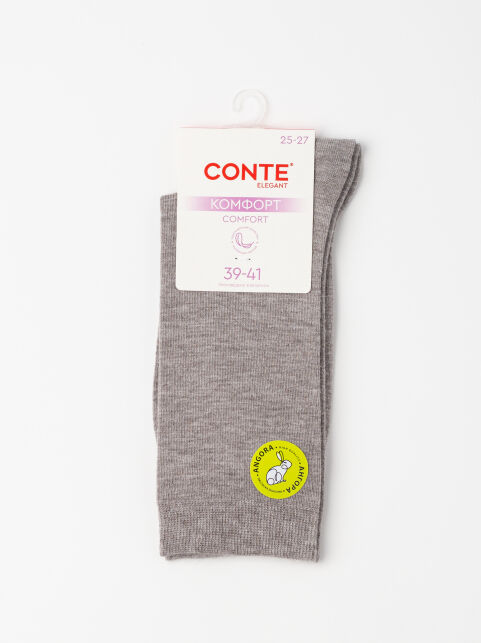 Меланжевые носки из вискозы с ангорой COMFORT - купить в интернет-магазине Conte