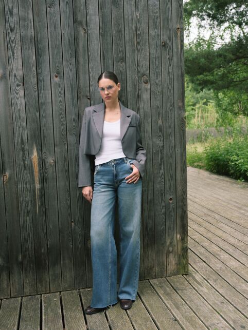 Укороченный жакет из костюмной ткани LJ 3253 - купить в интернет-магазине Conte