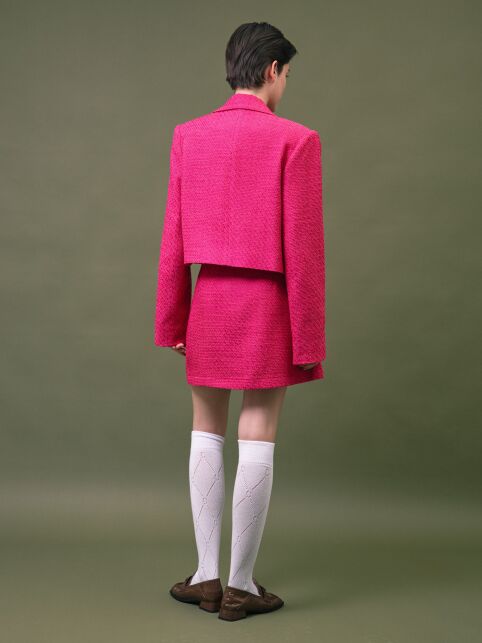 Укороченный жакет из твида LJ 3270 - купить в интернет-магазине Conte