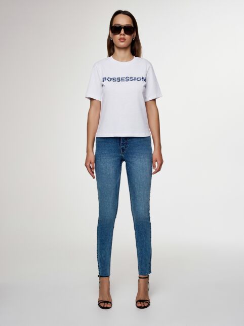 Джинсы skinny оксидной варки с необработанным краем CON-652 - купить в интернет-магазине Conte