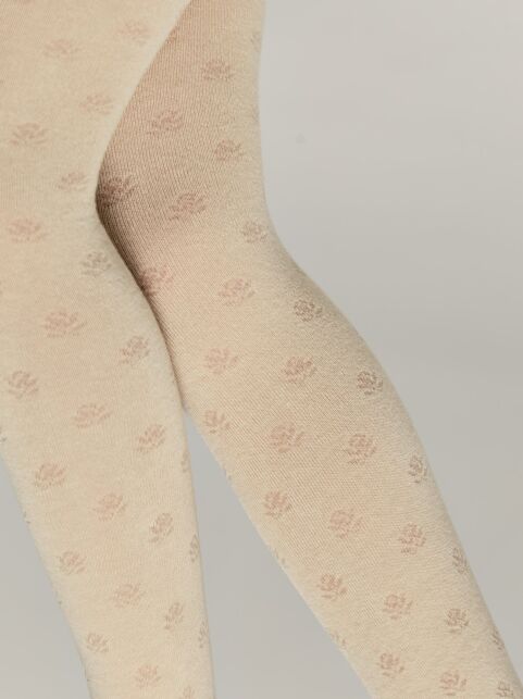 Хлопковые колготки с рисунком «цветы» - купить в интернет-магазине Conte