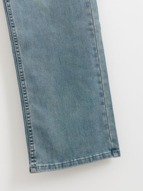 Синие джинсы straight ULTRA-LONG с эффектом зелёного тинта CON-830 - купить в интернет-магазине Conte