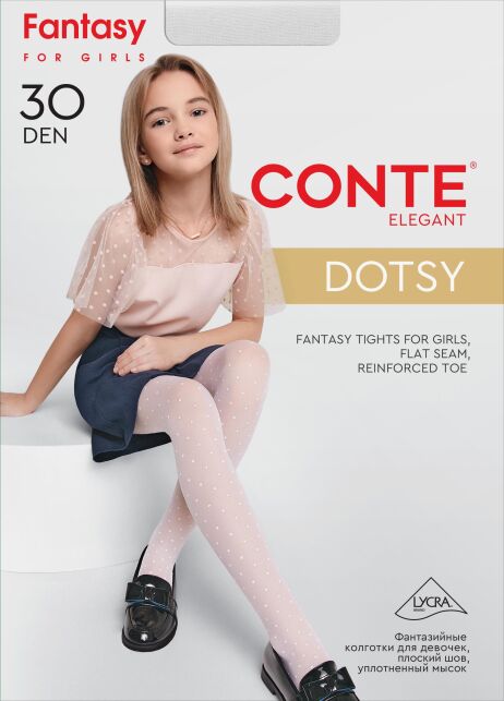 Колготки в мелкую точку с усиленным торсом-шортиками DOTSY - купить в интернет-магазине Conte
